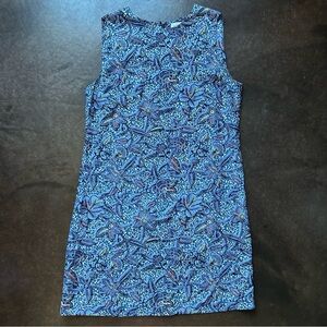Tory Burch 100% silk Blue and Pink Floral Dress- size 8- flawed